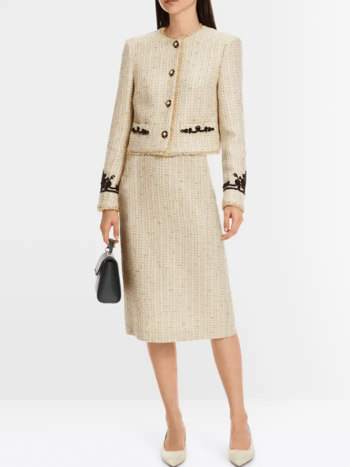 marc_cain_glam_womens_spa_1-1.webp Marc Cain Glam Party Wear | Gifts Under £250^Women's Sparkling Jacket With Fine Embroidery XG 31.02