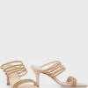 Marc Cain Footwear | Footwear^Heeled Sparkly Gold Sandals UB SG.11 Z07 COL 144