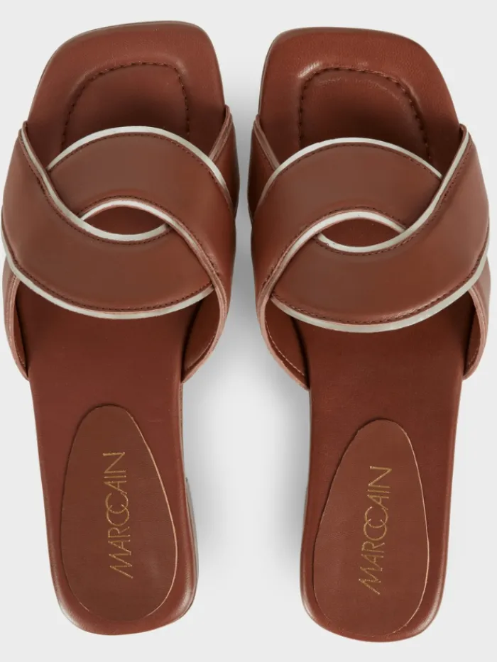 marc_cain_mules_with_brai_0.webp Marc Cain Footwear | Footwear^Mules With Braided Straps In Bright Ochre WB SG.13 L21 COL 4