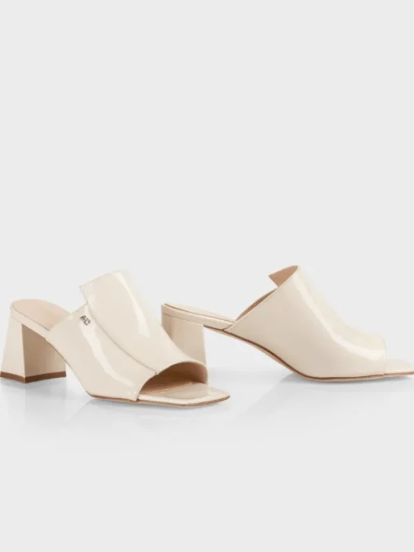 Marc Cain Footwear | Footwear^Powder Cream Patent Mules UB SG.06 L06 COL 113