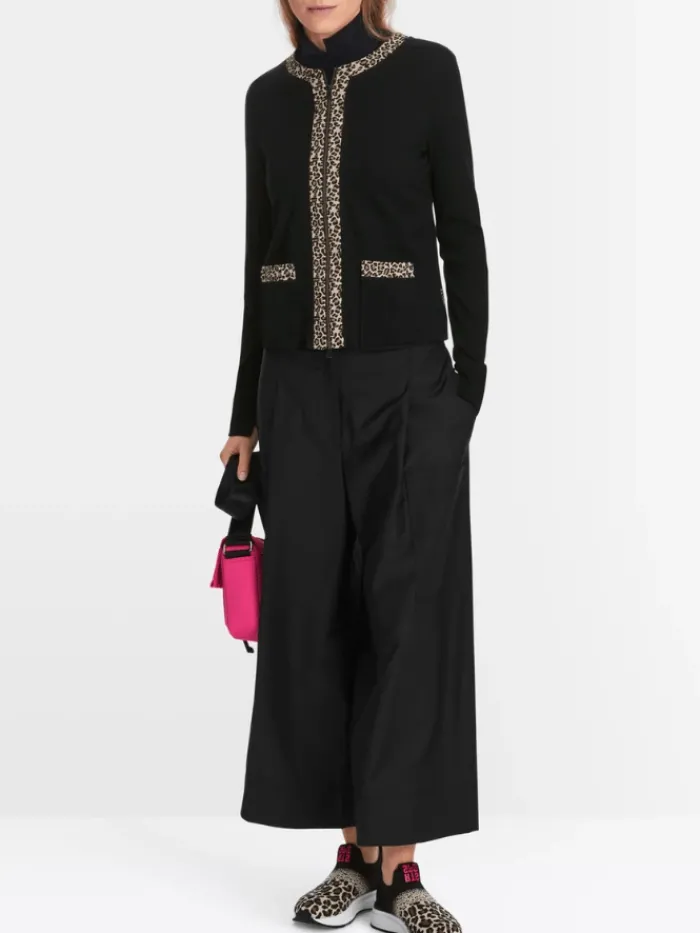 marc_cain_sports_black_zi_2.webp Marc Cain Sports Coats And Jackets | Gifts Under £250^Black Zip Up Jacket In Cotton Rib XS 31.10 J55 COL 90