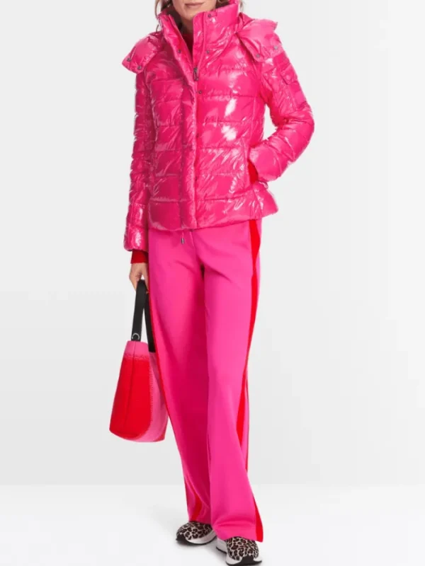 Marc Cain Sports Coats And Jackets | Puffers And Gilets^Close Fitting Outdoor Pink Jacket With Hood XS 12.06