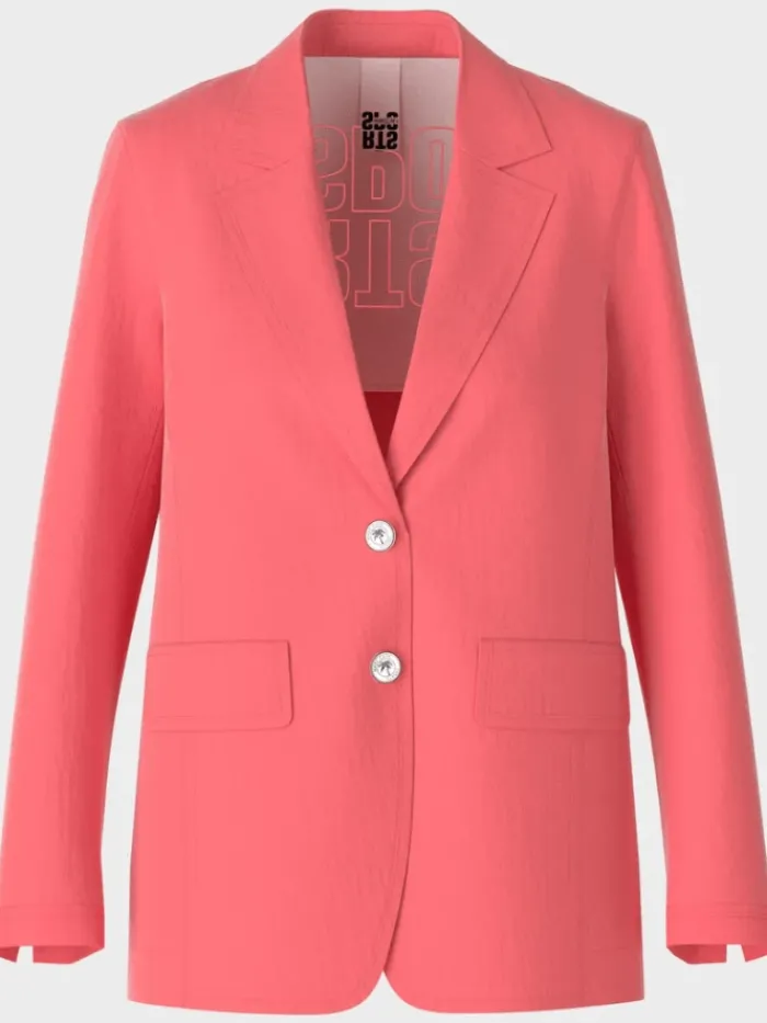 marc_cain_sports_creased__0.webp Marc Cain Sports Coats And Jackets | Gifts Under £250^Creased Look Blazer In Light Neon Coral Red WS 34.12