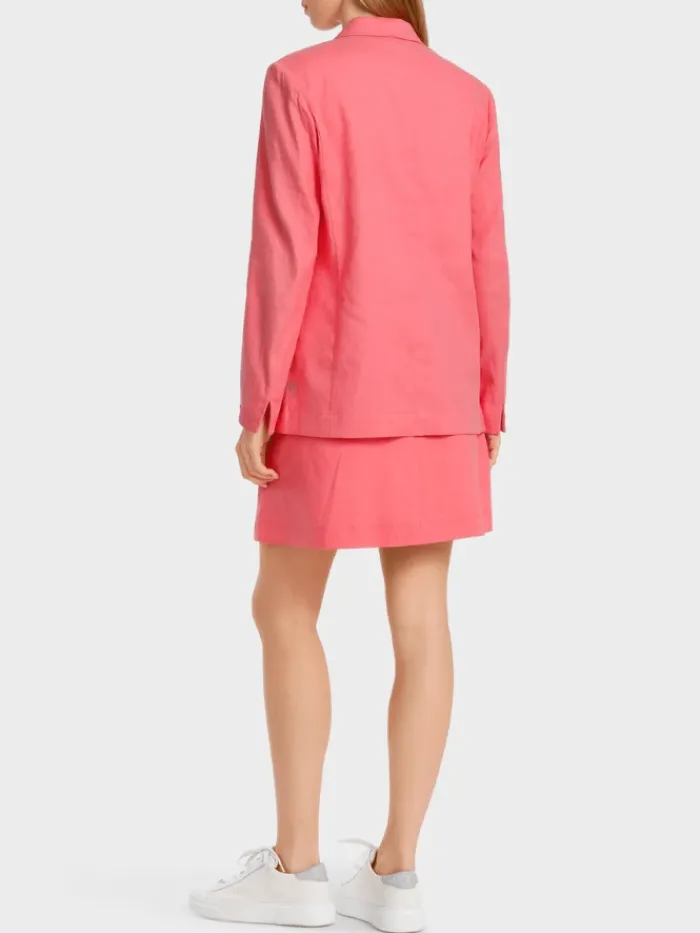 marc_cain_sports_creased__3.webp Marc Cain Sports Coats And Jackets | Gifts Under £250^Creased Look Blazer In Light Neon Coral Red WS 34.12