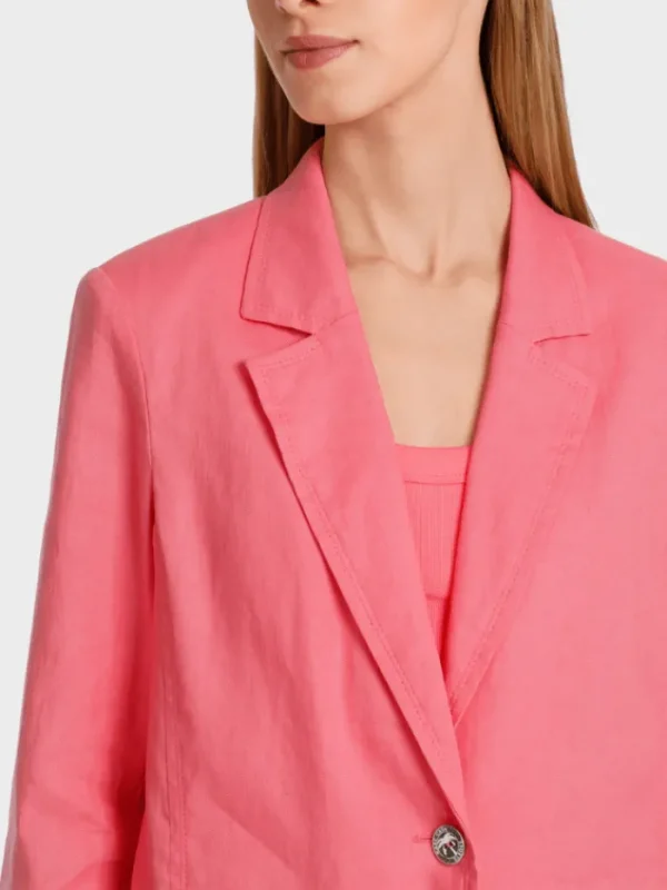 Marc Cain Sports Coats And Jackets | Gifts Under £250^Creased Look Blazer In Light Neon Coral Red WS 34.12