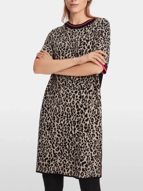 Marc Cain Sports Dresses | Gifts Under £250^Leo Print Knitted Mini Dress XS 21.21 M32 Col 117
