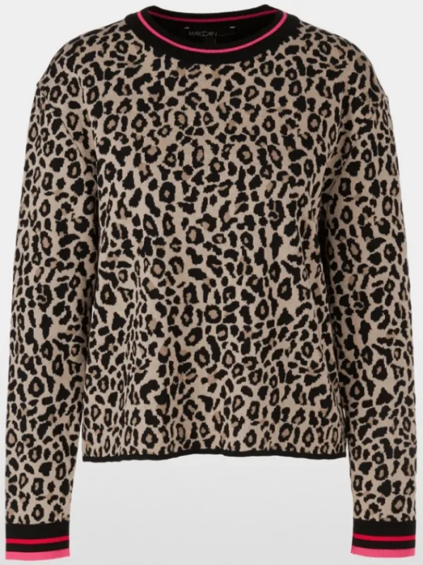 Marc Cain Sports Knitwear | Gifts Under £250^Leopard Print Design Jumper XS 41.36 M32 Col 117