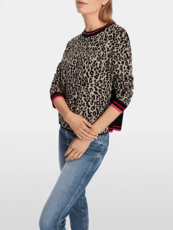 Marc Cain Sports Knitwear | Gifts Under £250^Leopard Print Design Jumper XS 41.36 M32 Col 117