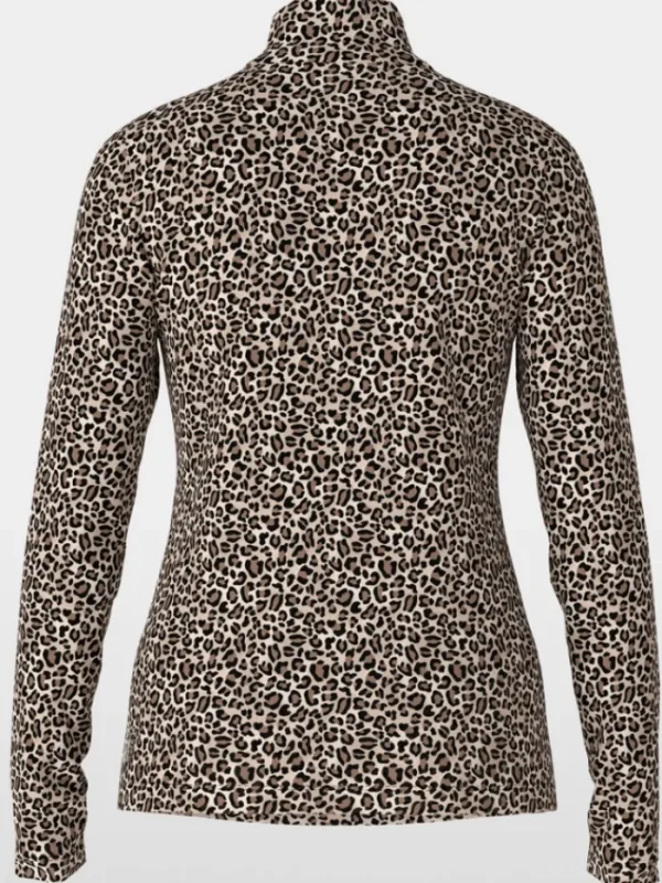 Marc Cain Sports Knitwear | Gifts Under £250^Long Sleeved Turtleneck Top In Leo Print XS 48.52 J36