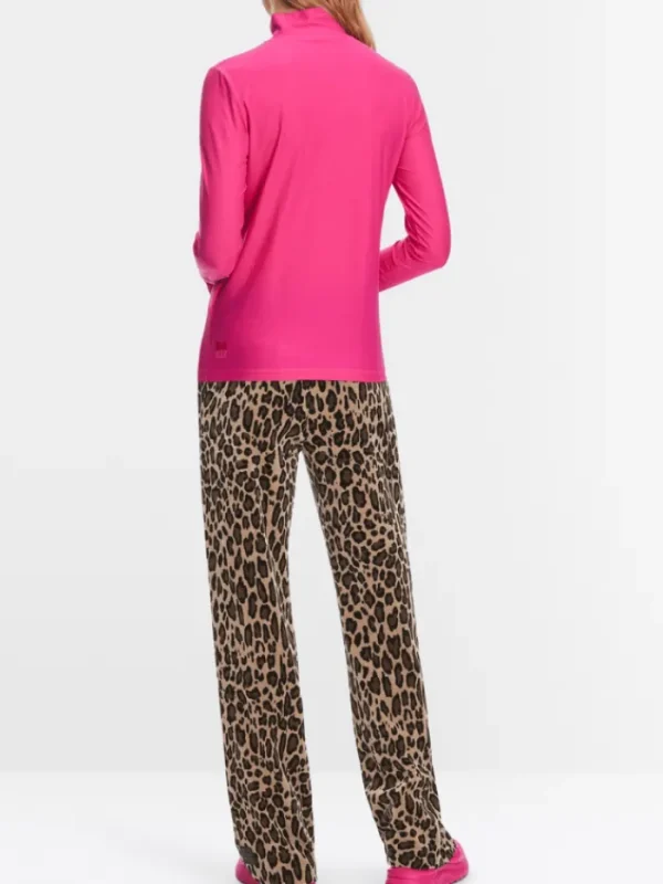 Marc Cain Sports Knitwear | Gifts Under £100^Long Sleeved Turtleneck Top In Pink XS 48.18 J18 Col