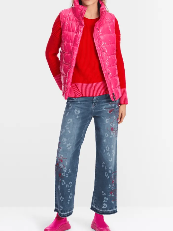 marc_cain_sports_shiny_qu_2.webp Marc Cain Sports Coats And Jackets | Puffers And Gilets^Shiny Quilted Gilet XS 37.03 W36 Col 244