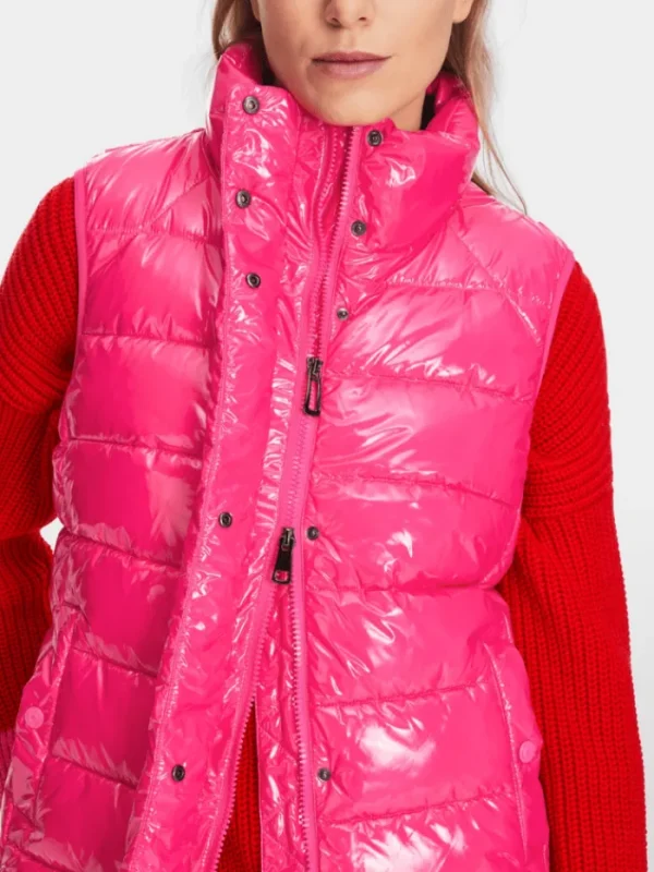 Marc Cain Sports Coats And Jackets | Puffers And Gilets^Shiny Quilted Gilet XS 37.03 W36 Col 244