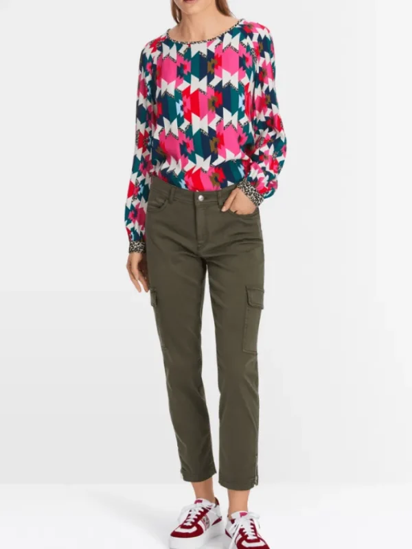 Marc Cain Sports Trousers | Gifts Under £250^SILEA Olive Cargo Trousers XS 81.19 W20 COL 595