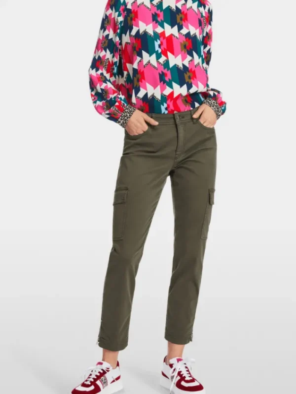 Marc Cain Sports Trousers | Gifts Under £250^SILEA Olive Cargo Trousers XS 81.19 W20 COL 595