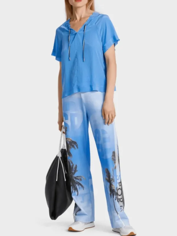 Marc Cain Sports Sweatshirts And T-Shirts | Tops^Top In Bright Azure WS 55.07 J67 COL 363