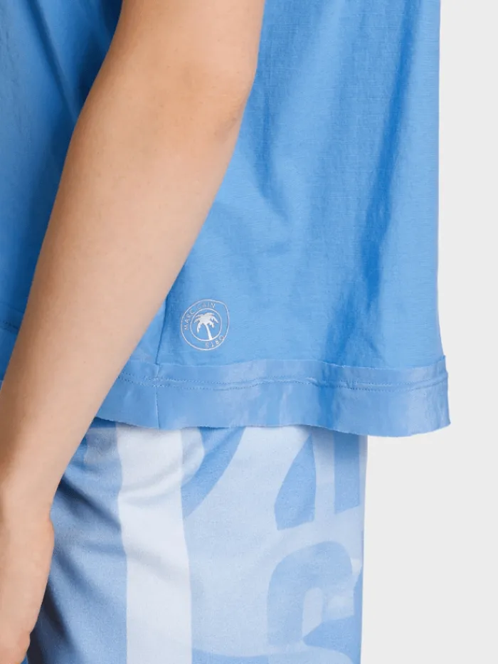 marc_cain_sports_top_in_b_4.webp Marc Cain Sports Sweatshirts And T-Shirts | Tops^Top In Bright Azure WS 55.07 J67 COL 363