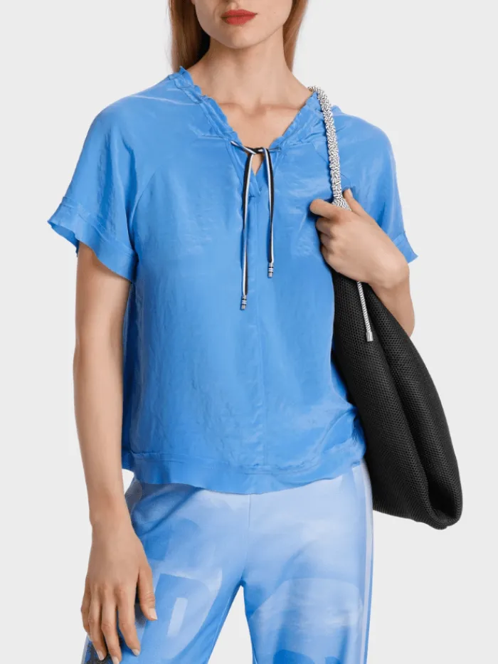 marc_cain_sports_top_in_b_5.webp Marc Cain Sports Sweatshirts And T-Shirts | Tops^Top In Bright Azure WS 55.07 J67 COL 363