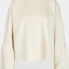 Marc Cain Sports Knitwear | Loungewear^Women's Kimono Style Sweatshirt In Soft Stone YS 44.0