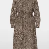 Marc Cain Sports Dresses | Luxury Gifts^Women's Leopard Print Midi Shirt Dress YS 21.22 W16 C