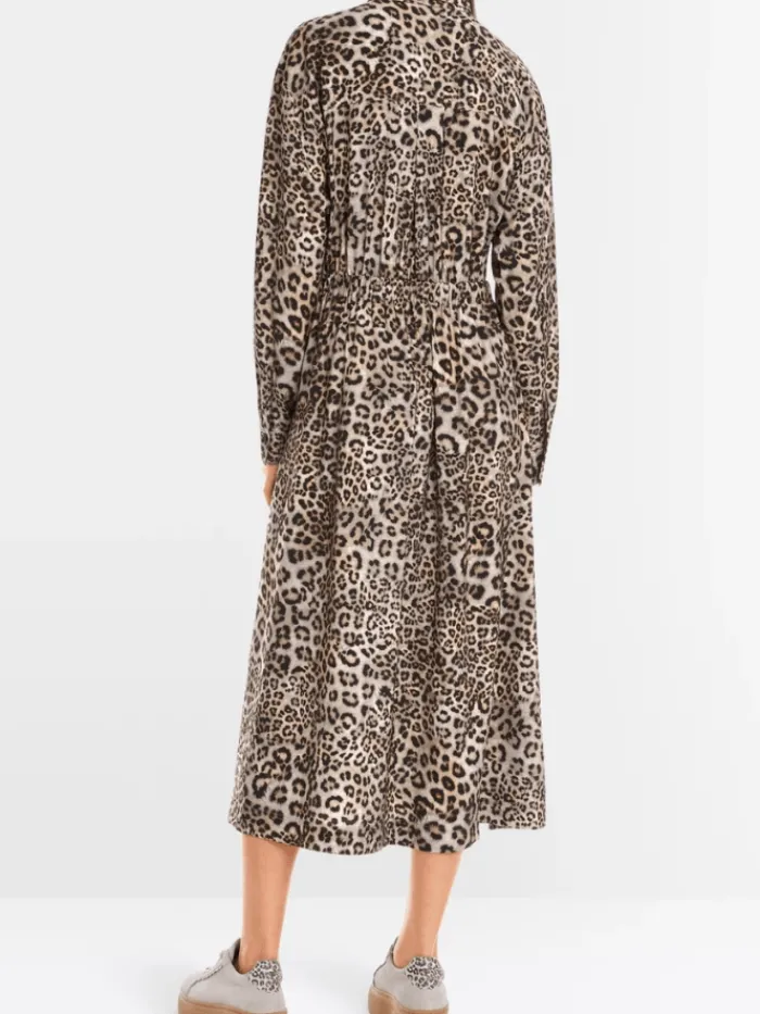 marc_cain_sports_womens_l_3.webp Marc Cain Sports Dresses | Luxury Gifts^Women's Leopard Print Midi Shirt Dress YS 21.22 W16 C