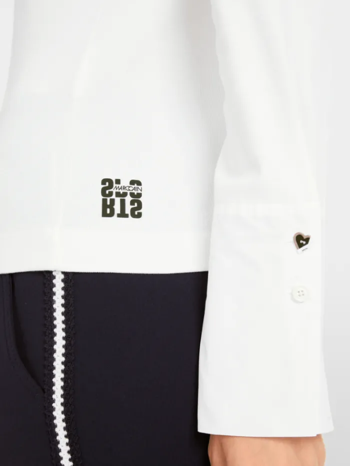 marc_cain_sports_womens_l_4-1.webp Marc Cain Sports Tops | Gifts Under £250^Women's Long Sleeved Top In Cotton Rib YS 48.15 J11 C
