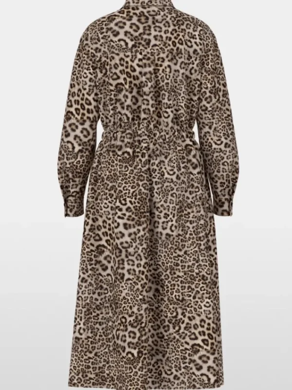Marc Cain Sports Dresses | Luxury Gifts^Women's Leopard Print Midi Shirt Dress YS 21.22 W16 C