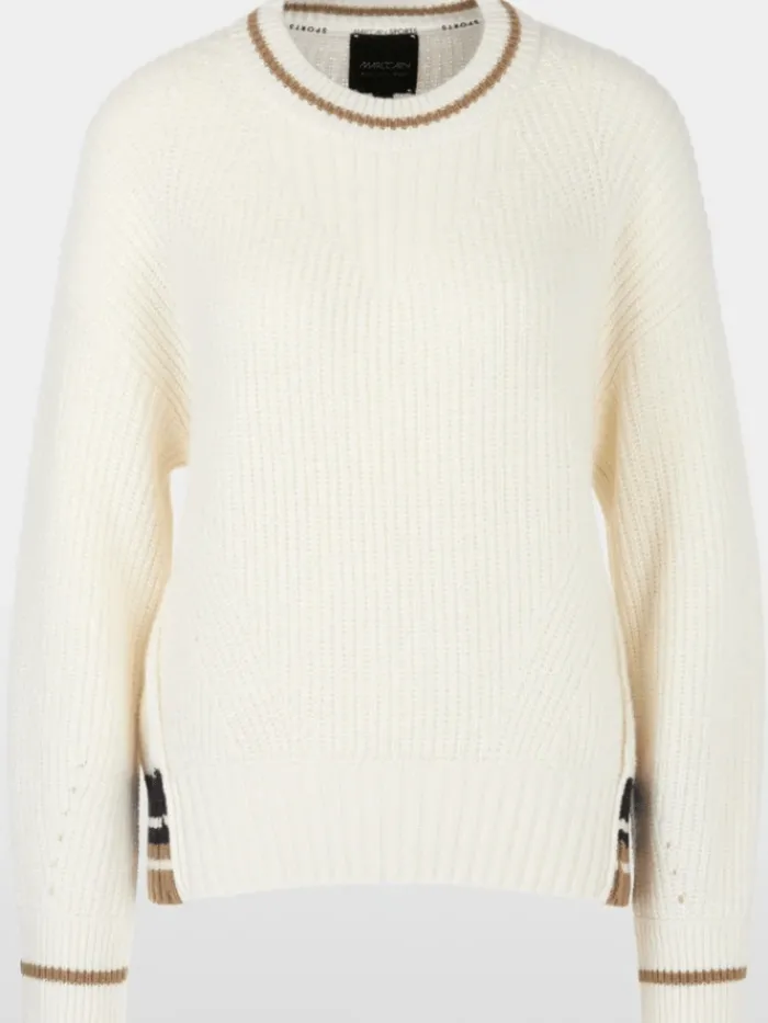 marc_cain_sports_womens_o_0.webp Marc Cain Sports Knitwear | Luxury Gifts^Women's Off White Knitted Jumper YS 41.08 M19 COL 110