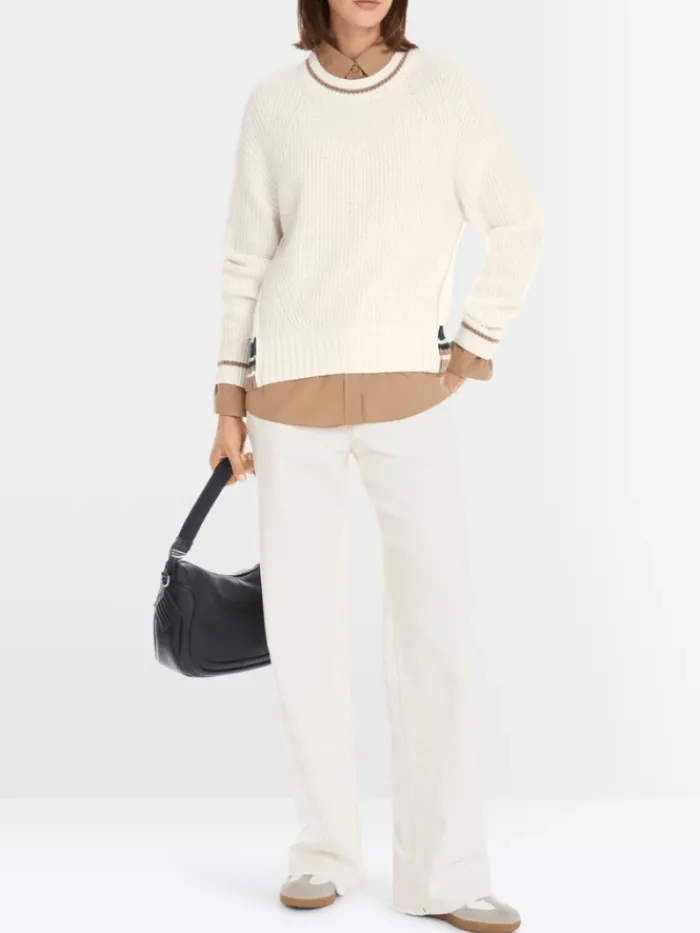 marc_cain_sports_womens_o_1.webp Marc Cain Sports Knitwear | Luxury Gifts^Women's Off White Knitted Jumper YS 41.08 M19 COL 110