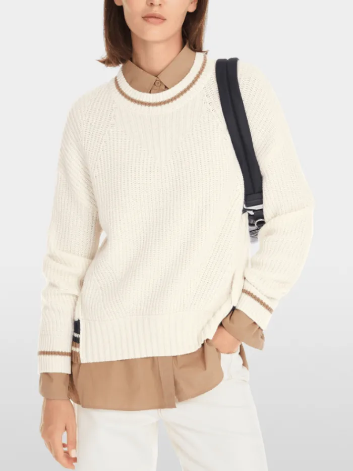 marc_cain_sports_womens_o_6.webp Marc Cain Sports Knitwear | Luxury Gifts^Women's Off White Knitted Jumper YS 41.08 M19 COL 110