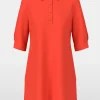 Marc Cain Sports Dresses | Luxury Gifts^Women's Polo Mini Dress In Campari Orange YS 21.10 J0