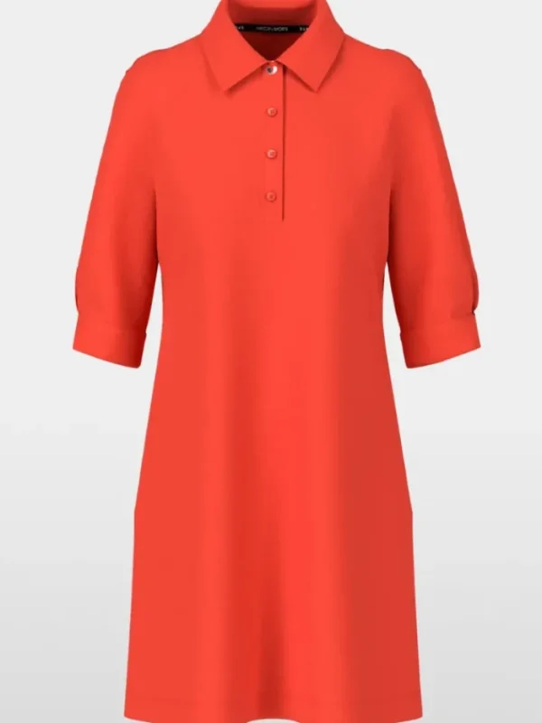 Marc Cain Sports Dresses | Luxury Gifts^Women's Polo Mini Dress In Campari Orange YS 21.10 J0