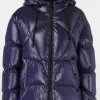 Marc Cain Sports Puffers And Gilets | Coats And Jackets^Women's Puffer Jacket With Hood In Shiny Violet XS 12