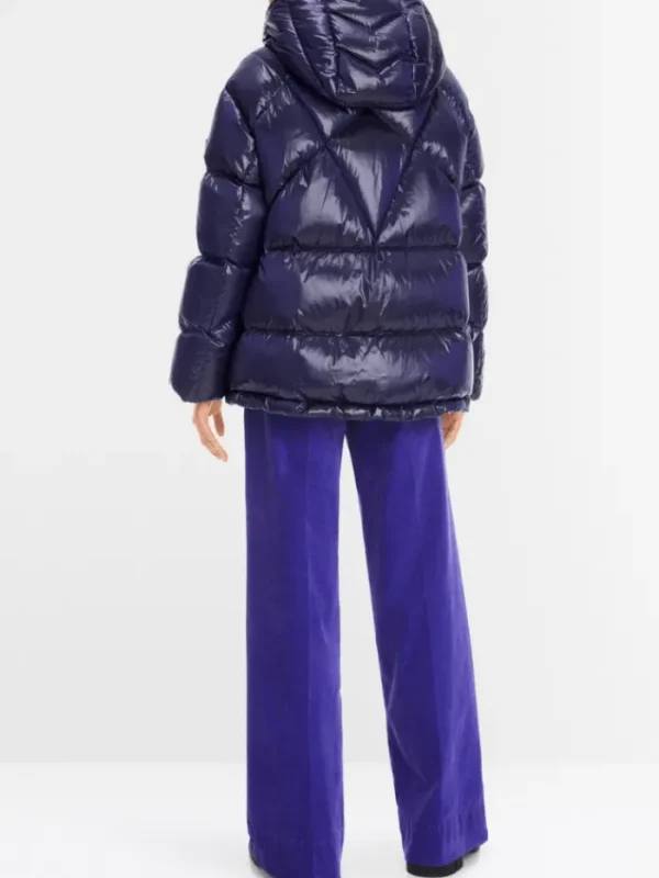 Marc Cain Sports Puffers And Gilets | Coats And Jackets^Women's Puffer Jacket With Hood In Shiny Violet XS 12
