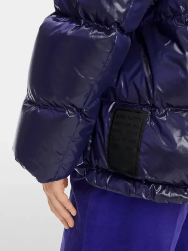 Marc Cain Sports Puffers And Gilets | Coats And Jackets^Women's Puffer Jacket With Hood In Shiny Violet XS 12