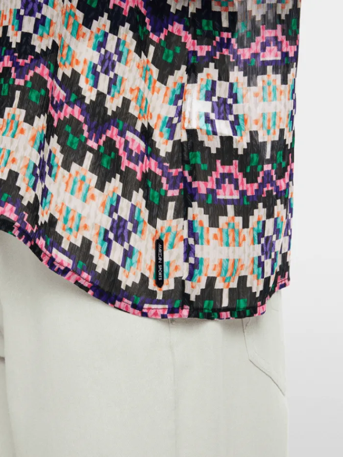 marc_cain_sports_womens_p_6-3.webp Marc Cain Sports Tops | Gifts Under £100^Women's Pull On Patterned Blouse XS 51.23 W57 Col 252