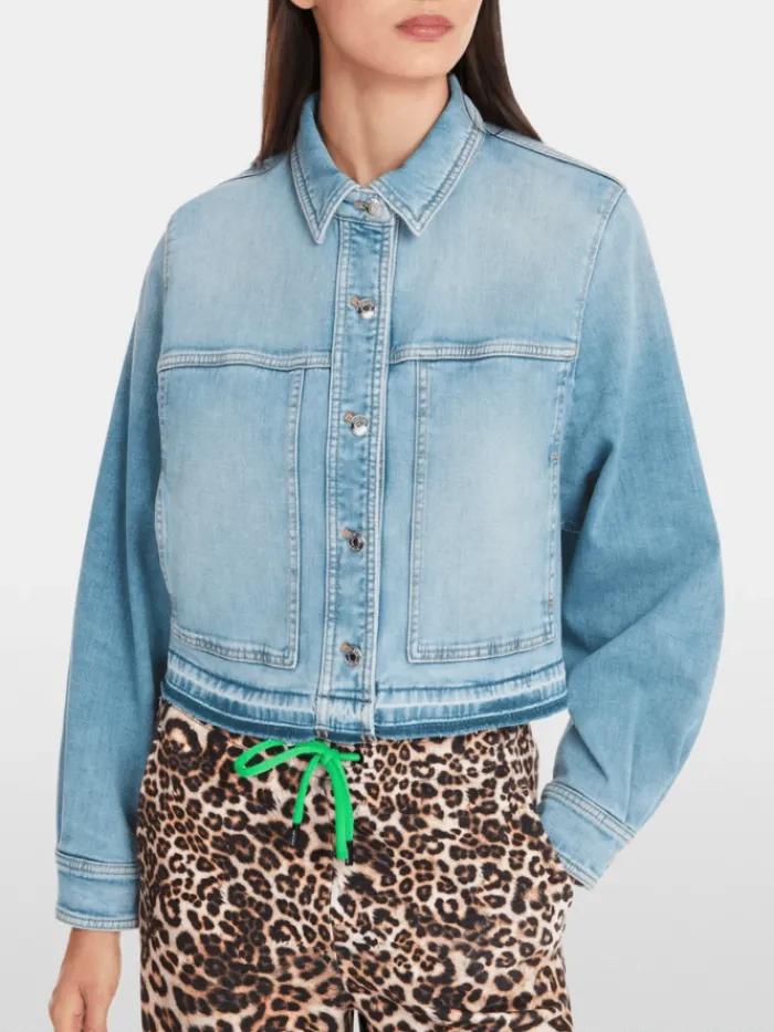 marc_cain_sports_womens_r_1.webp Marc Cain Sports Coats And Jackets | Denim^Women's Rethink Together Blue Wash Denim Jacket YS 31