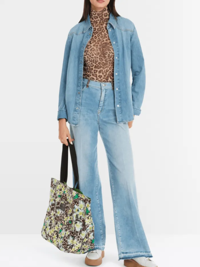marc_cain_sports_womens_r_2-1.webp Marc Cain Sports Denim | Tops^Women's Rethink Together Blouse In Blue Wash Denim YS