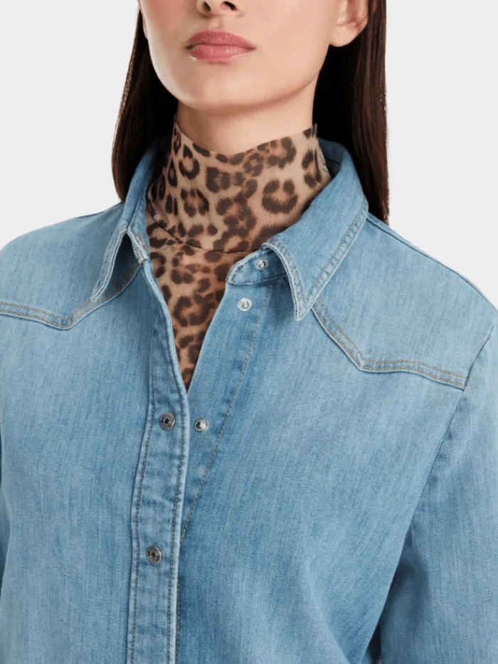 marc_cain_sports_womens_r_4-1.webp Marc Cain Sports Denim | Tops^Women's Rethink Together Blouse In Blue Wash Denim YS