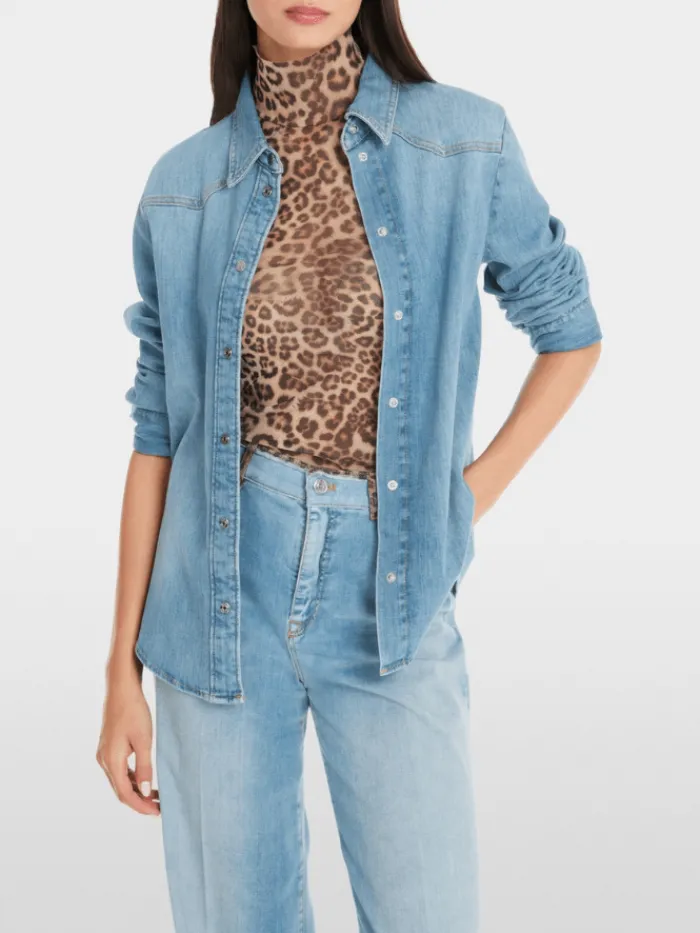 marc_cain_sports_womens_r_6-1.webp Marc Cain Sports Denim | Tops^Women's Rethink Together Blouse In Blue Wash Denim YS