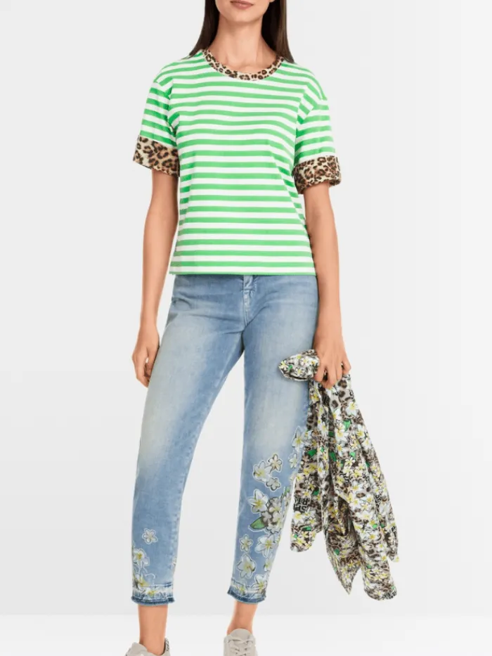 marc_cain_sports_womens_s_1-3.webp Marc Cain Sports Tops | Gifts Under £250^Women's Striped T-Shirt With 3/4 Sleeves YS 48.03 J21