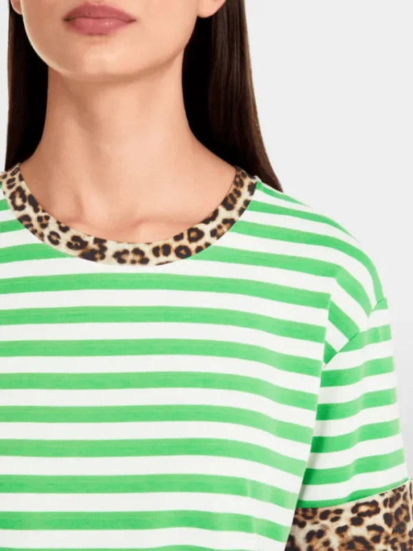Marc Cain Sports Tops | Gifts Under £250^Women's Striped T-Shirt With 3/4 Sleeves YS 48.03 J21