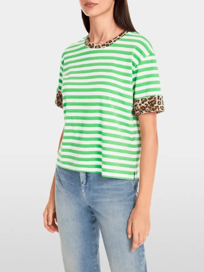 marc_cain_sports_womens_s_5-3.webp Marc Cain Sports Tops | Gifts Under £250^Women's Striped T-Shirt With 3/4 Sleeves YS 48.03 J21
