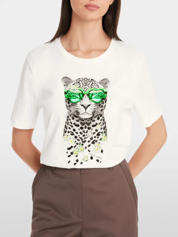 marc_cain_sports_womens_t_1-1.webp Marc Cain Sports Tops | T-Shirts^Women's T Shirt In Pure Cotton With Print YS 48.20 J2