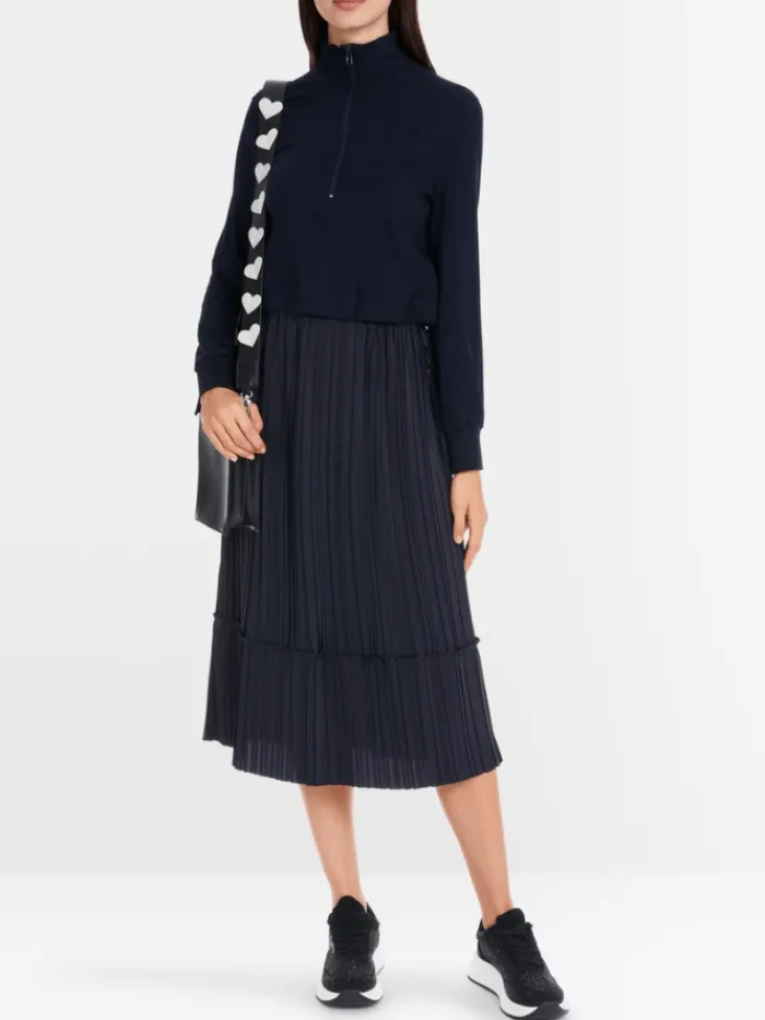 marc_cain_sports_womens_t_2.webp Marc Cain Sports Dresses | Luxury Gifts^Women's Two-In-One Midi Dress With Pleated Skirt YS 2
