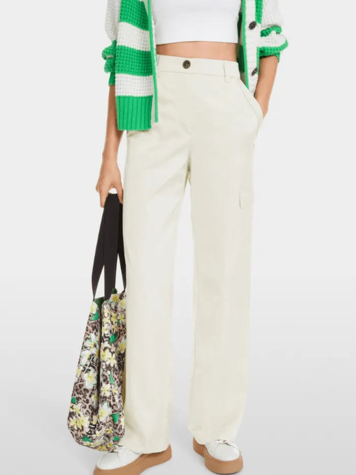 marc_cain_sports_womens_w_5.webp Marc Cain Sports Trousers | Luxury Gifts^Women's WIGAN Puddle Trousers In Stone YS 81.16 W31 C