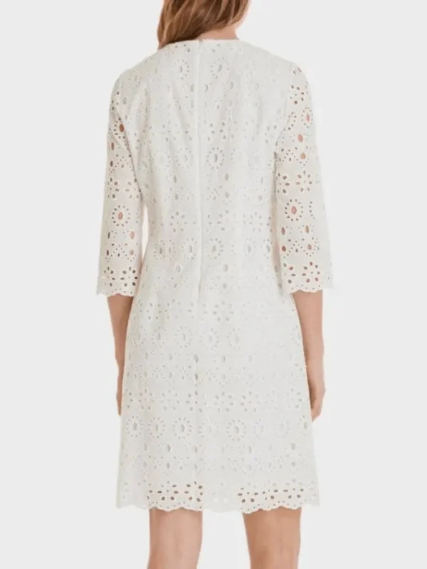 Marc Cain Collections Gifts Under £100^Marc Cain T Collections White Floral Broderie Anglaise Dress SC 21.51