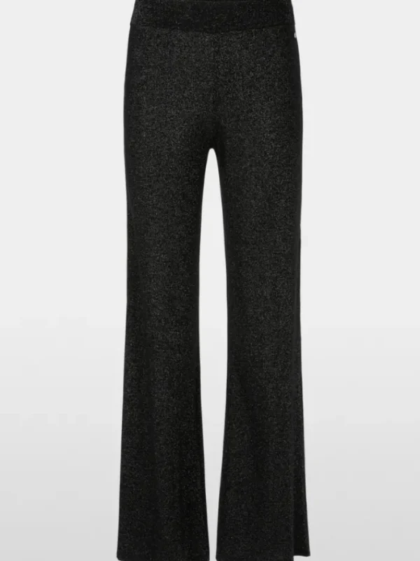 Marc Cain Pants Party Wear | Trousers^Marc Cain WASHINGTON Black Glitter Look Trousers XP 81.54 M50 Col 900