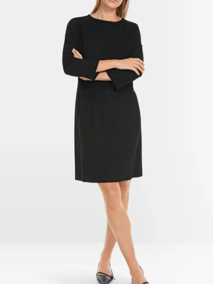 marc_cain_womens_elegant__1.webp Marc Cain Additions Dresses | Gifts Under £250^Marc Cain Women's Elegant A Line Dress In Black YA 21.02 J24 Col 900