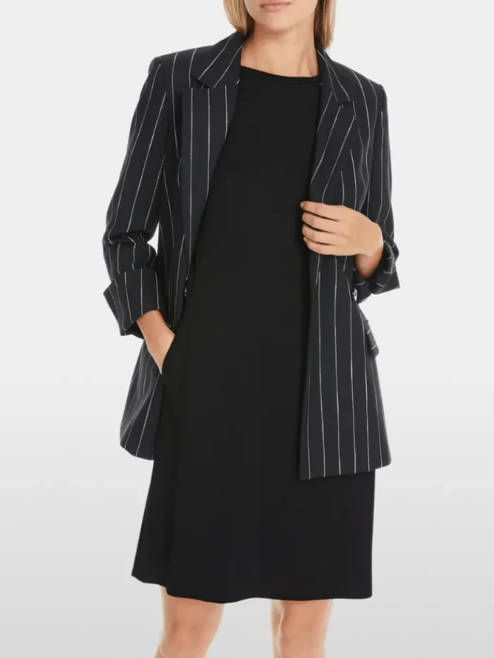 marc_cain_womens_elegant__2.webp Marc Cain Additions Dresses | Gifts Under £250^Marc Cain Women's Elegant A Line Dress In Black YA 21.02 J24 Col 900