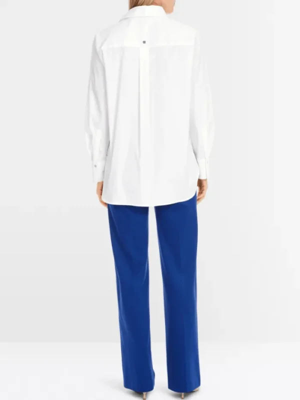 Marc Cain Additions Tops | Gifts Under £250^Marc Cain Women's Shirt Style Blouse With Glitter Detail In White YA 5